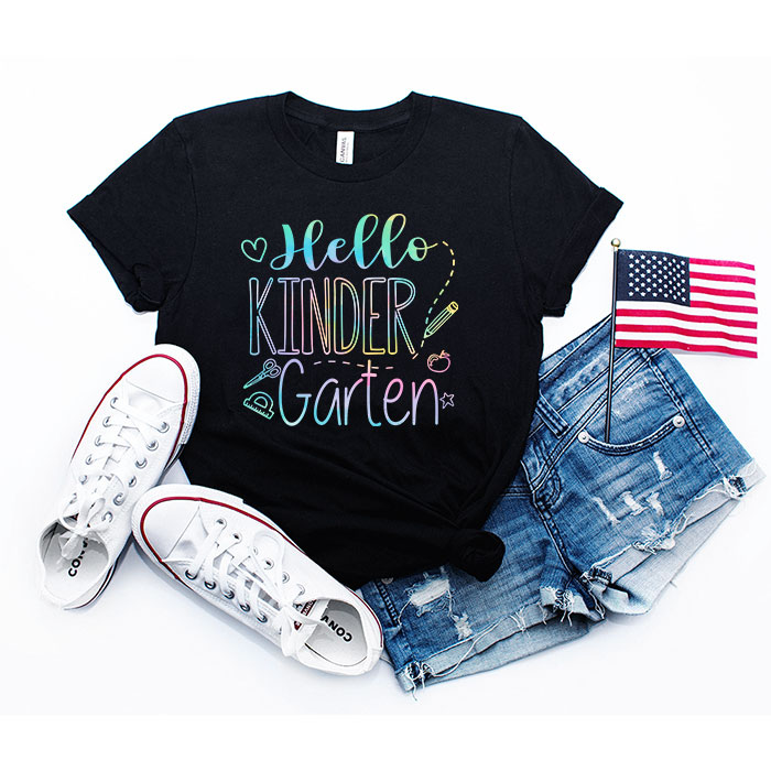Hello-Kindergarten-Tie-Dye-Teachers-Kids-Back-to-School-T-Shirt-b Hello Kindergarten Tie Dye Teachers Kids Back to School T-Shirt b