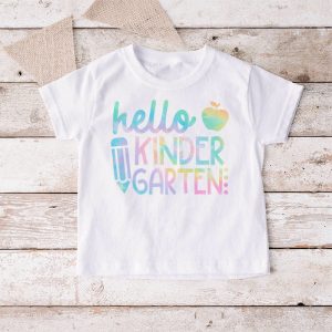 Hello Kindergarten Tie Dye Teachers Kids Back to School T Shirt c 11