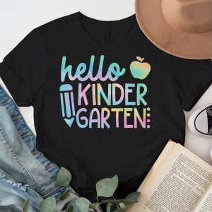 Hello Kindergarten Tie Dye Teachers Kids Back to School T Shirt c 6