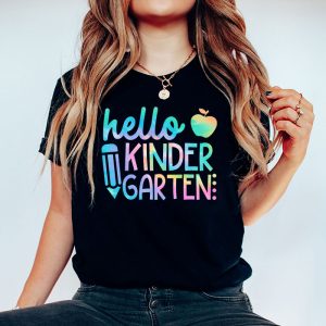 Hello Kindergarten Tie Dye Teachers Kids Back to School T Shirt c 8