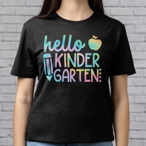 Hello Kindergarten Tie Dye Teachers Kids Back to School T Shirt c 9