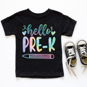 Hello PRE K Tie Dye Teachers Kids Back to School T Shirt 10