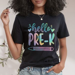 Hello PRE K Tie Dye Teachers Kids Back to School T Shirt 2