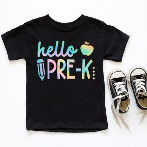 Hello Pre K Tie Dye Teachers Kids Back to School T Shirt c 10