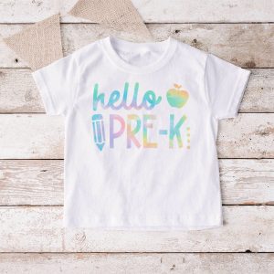 Hello Pre K Tie Dye Teachers Kids Back to School T Shirt c 11