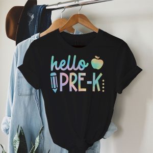 Hello Pre K Tie Dye Teachers Kids Back to School T Shirt c 4