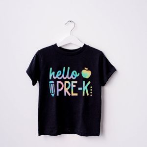 Hello Pre K Tie Dye Teachers Kids Back to School T Shirt c 7