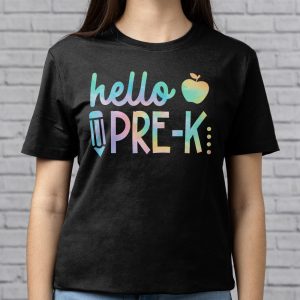 Hello Pre K Tie Dye Teachers Kids Back to School T Shirt c 9