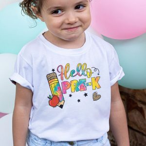 Hello Preschool Grade Teachers Students Tie Dye Back To School T Shirt 6