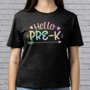 Hello Preschool Grade Teachers Students Tie Dye Back To School T Shirt 9