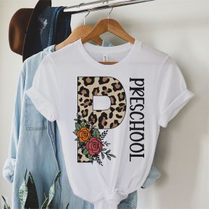 Hello Preschool Leopard Back To School Teacher Student Kids T Shirt 1