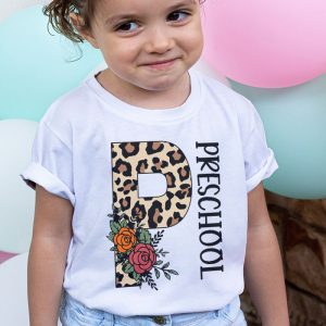 Hello Preschool Leopard Back To School Teacher Student Kids T Shirt 2