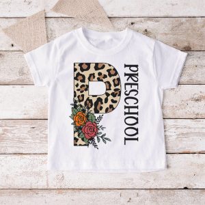 Hello Preschool Leopard Back To School Teacher Student Kids T Shirt 4