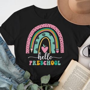 Hello Preschool Rainbow Back To School Teacher Student T Shirt 3