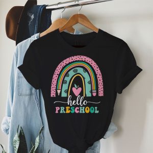 Hello Preschool Rainbow Back To School Teacher Student T-Shirt