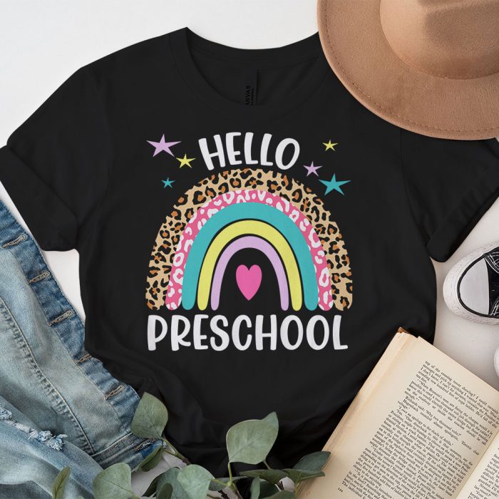 Hello Preschool Rainbow Back To School Teacher Student T Shirt B 3
