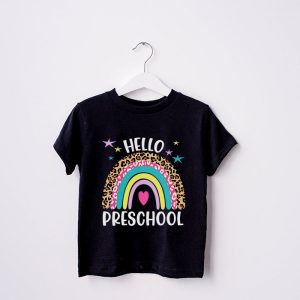 Hello Preschool Rainbow Back To School Teacher Student T Shirt B 4