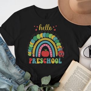 Hello Preschool Rainbow Back To School Teacher Student T Shirt d 3