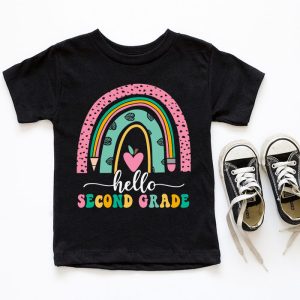 Hello Second Grade Rainbow Back To School Teacher Student T Shirt 6