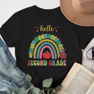 Hello Second Grade Rainbow Back To School Teacher Student T Shirt d 3