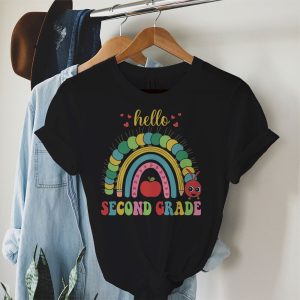 First Day Of School Hello Second Grade Rainbow Back To School T-Shirt 2