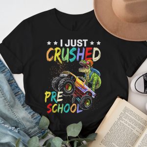 I Just Crushed Kindergarten Dinosaur TRex Monster Truck T Shirt a 2