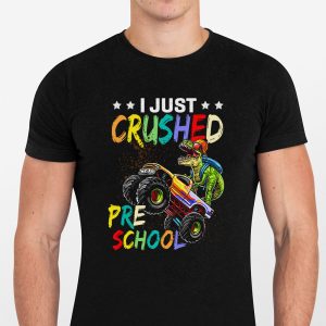 I Just Crushed Kindergarten Dinosaur TRex Monster Truck T Shirt a 4