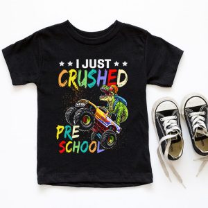 I Just Crushed Kindergarten Dinosaur TRex Monster Truck T Shirt a 7