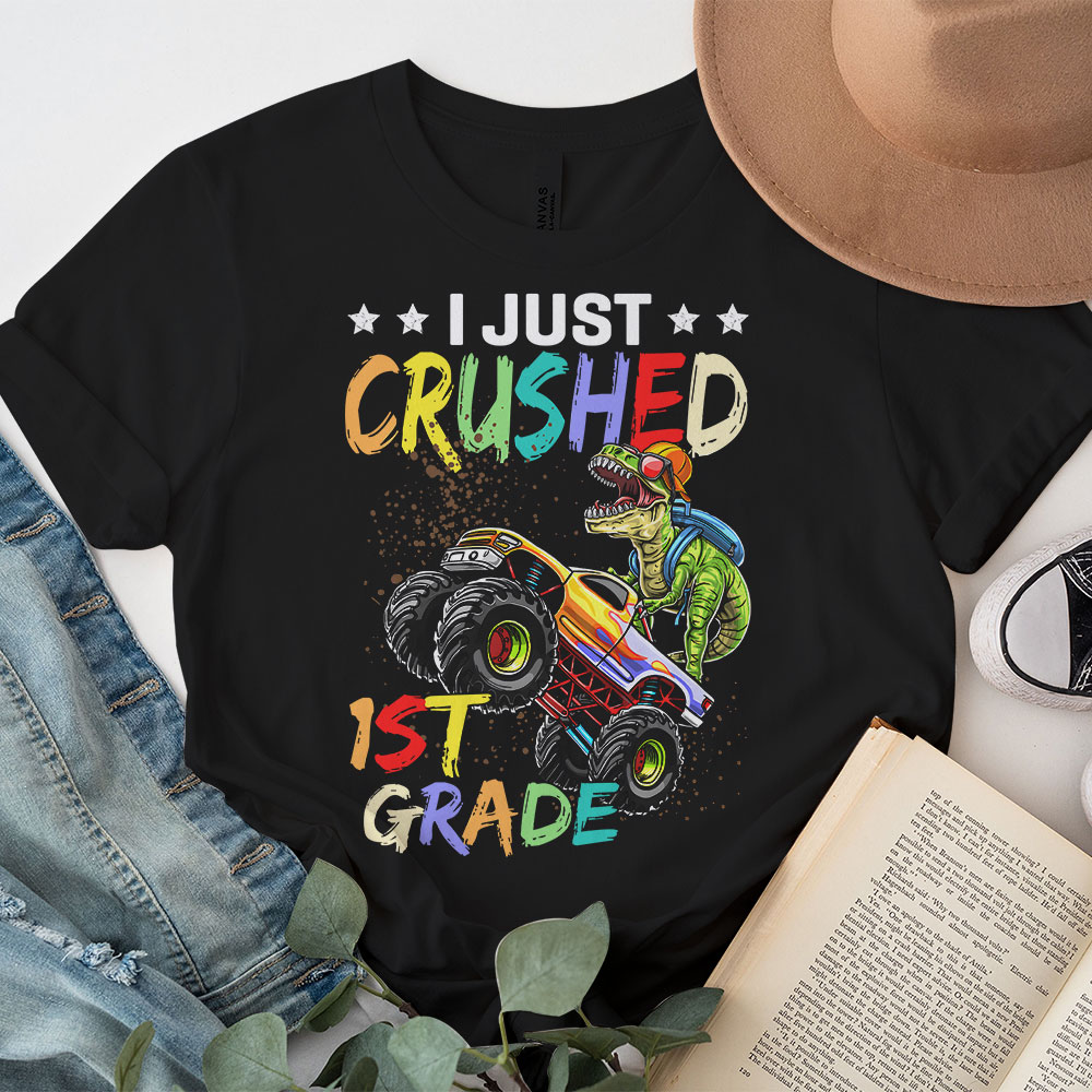 I-Just-Crushed-Kindergarten-Dinosaur-TRex-Monster-Truck-T-Shirt-b-2 I Just Crushed Kindergarten Dinosaur TRex Monster Truck T Shirt b 2