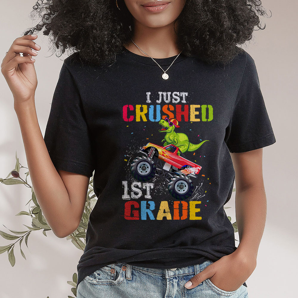 I-Just-Crushed-Kindergarten-Dinosaur-TRex-Monster-Truck-T-Shirt-d I Just Crushed Kindergarten Dinosaur TRex Monster Truck T-Shirt d