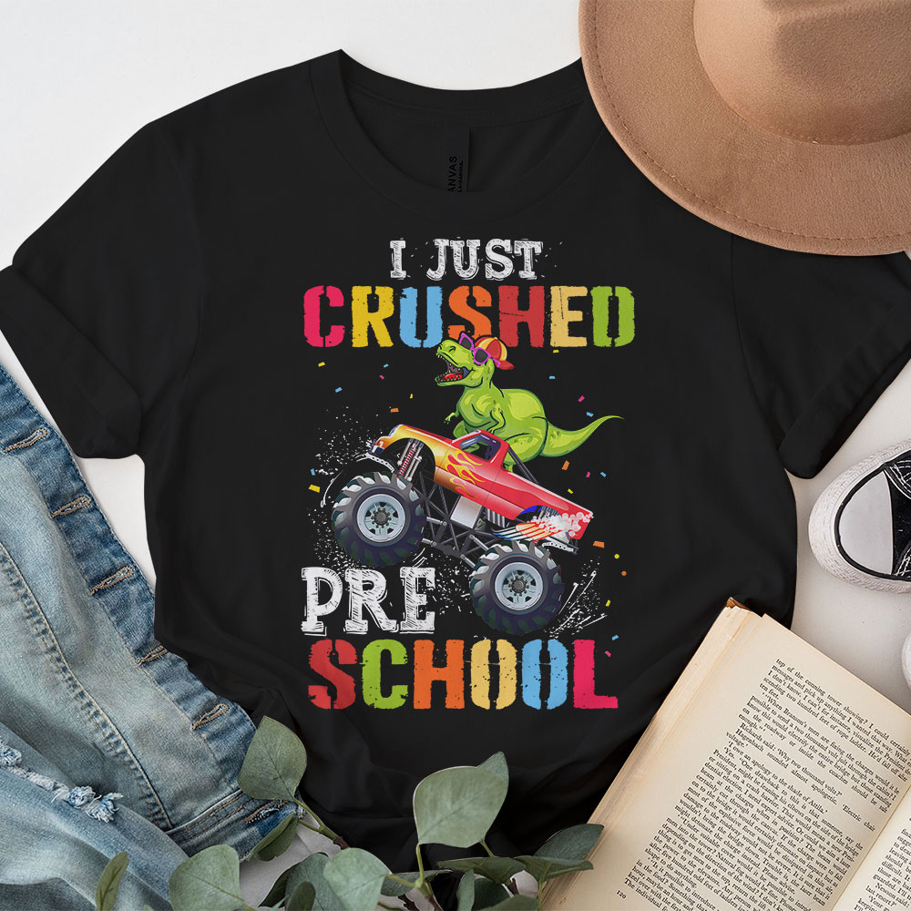 I-Just-Crushed-Kindergarten-Dinosaur-TRex-Monster-Truck-T-Shirt-e-2 I Just Crushed Kindergarten Dinosaur TRex Monster Truck T Shirt e 2