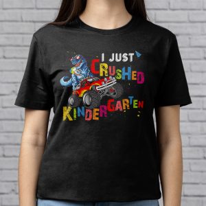 Back To School I Just Crushed Kindergarten Dinosaur TRex Monster Truck T-Shirt 3 7 I Just Crushed Kindergarten Dinosaur TRex Monster Truck T Shirt f 7
