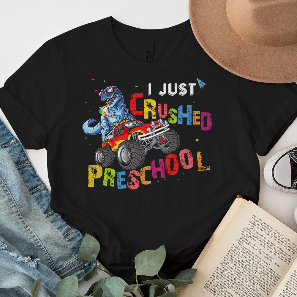 I-Just-Crushed-Kindergarten-Dinosaur-TRex-Monster-Truck-T-Shirt-g-2 I Just Crushed Kindergarten Dinosaur TRex Monster Truck T Shirt g 2