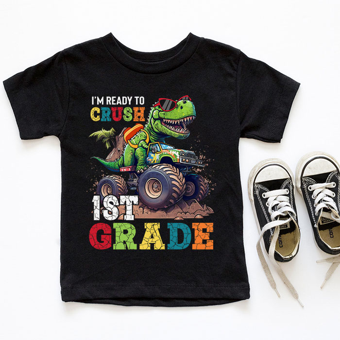 Im-Ready-Crush-First-Grade-Dinosaur-Truck-Back-to-School-Kid-Boys-T-Shirt-2-5 Im Ready Crush First Grade Dinosaur Truck Back to School Kid Boys T Shirt 2 5