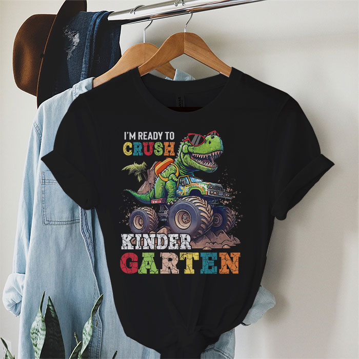 Im Ready Crush Kindergarten Dinosaur Truck Back to School Kid Boys T Shirt 2 1