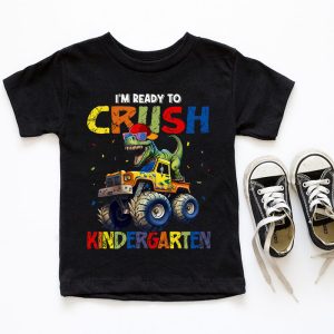 Back To School I'm Ready Crush Kindergarten Dinosaur Truck T-Shirt 3 5 Im Ready Crush Kindergarten Dinosaur Truck Back to School Kid Boys T Shirt 3 5