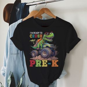 Back To School I'm Ready Crush Pre-K Dinosaur Truck T-Shirt 2 1 Im Ready Crush Pre K Dinosaur Truck Back to School Kid Boys T Shirt 2 1