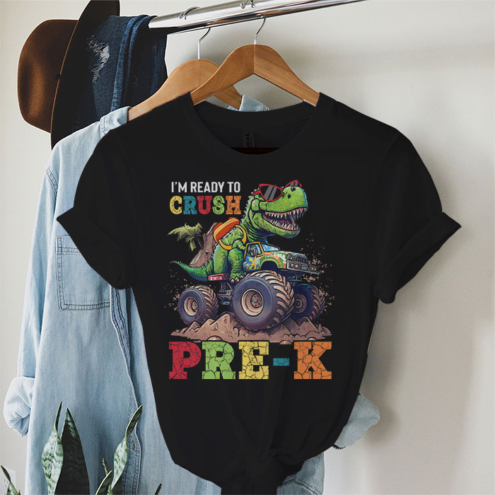 Im-Ready-Crush-Pre-K-Dinosaur-Truck-Back-to-School-Kid-Boys-T-Shirt-2-1 Im Ready Crush Pre K Dinosaur Truck Back to School Kid Boys T Shirt 2 1