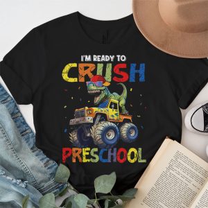 Im Ready Crush Pre K Dinosaur Truck Back to School Kid Boys T Shirt 3 3