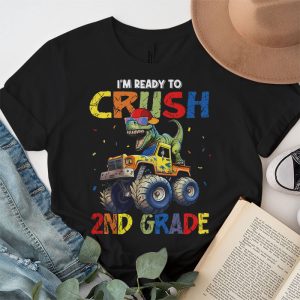 Im Ready Crush Second Grade Dinosaur Truck Back to School Kid Boys T Shirt 3 3