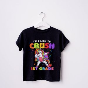 Im Ready To Crush 1st Grade Dabbing Unicorn Back to School T Shirt 2