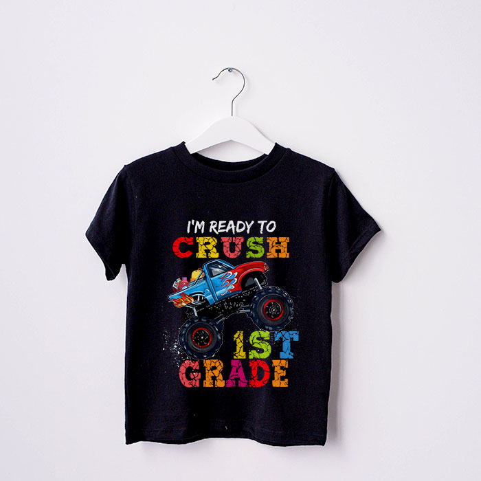 Im-Ready-To-Crush-1st-Grade-Monster-Truck-Back-To-School-Boys-T-Shirt-a-3 Im Ready To Crush 1st Grade Monster Truck Back To School Boys T Shirt a 3