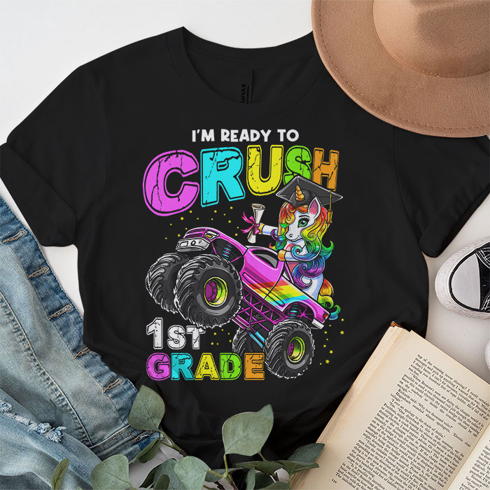 Im-Ready-To-Crush-1st-Grade-Monster-Truck-Unicorn-Girl-Kids-T-Shirt-2-3 Im Ready To Crush 1st Grade Monster Truck Unicorn Girl Kids T Shirt 2 3