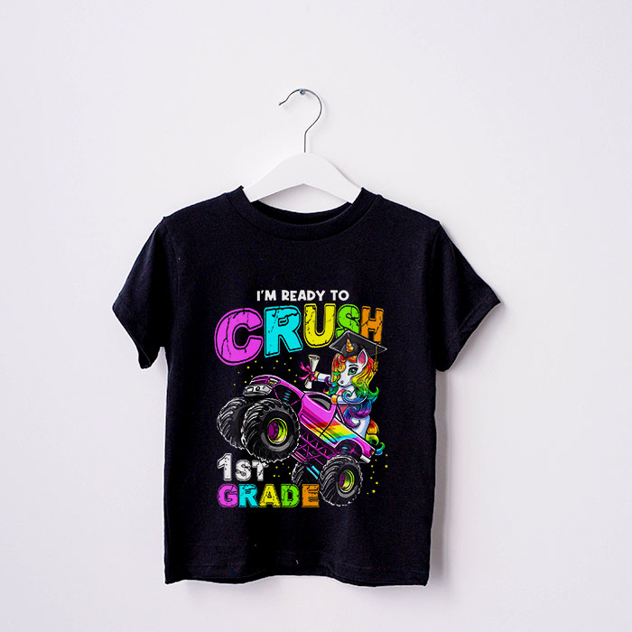 Im-Ready-To-Crush-1st-Grade-Monster-Truck-Unicorn-Girl-Kids-T-Shirt-2-4 Im Ready To Crush 1st Grade Monster Truck Unicorn Girl Kids T Shirt 2 4