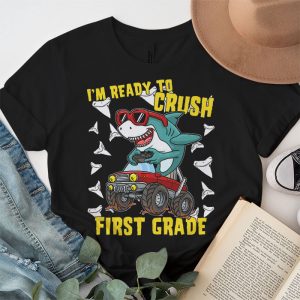Im Ready To Crush 1st Grade Shark Back to School for Boy T Shirt 1 2