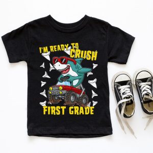 Im Ready To Crush 1st Grade Shark Back to School for Boy T Shirt 1 4