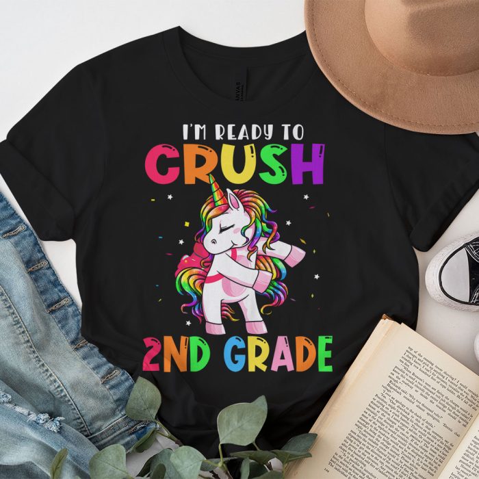 Im Ready To Crush 2nd Grade Dabbing Unicorn Back to School T Shirt A 1