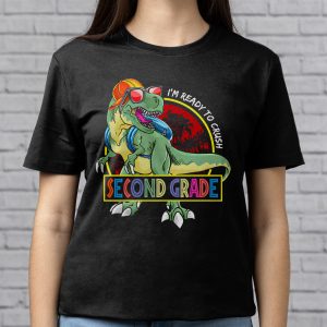 Back To School Gifts Crush 2nd Grade Dinosaur T Rex T-Shirt 3 4 Im Ready To Crush 2nd Grade Dinosaur T Rex Back To School T Shirt b 4