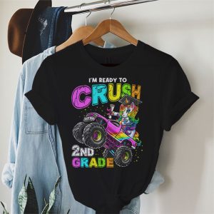 Back To School I'm Ready Crush Second Grade Unicorn Truck T-Shirt 2 1 Im Ready To Crush 2nd Grade Monster Truck Unicorn Girl Kids T Shirt 2 1