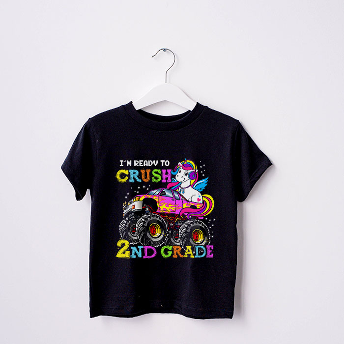 Im-Ready-To-Crush-2nd-Grade-Monster-Truck-Unicorn-Girl-Kids-T-Shirt-3-4 Im Ready To Crush 2nd Grade Monster Truck Unicorn Girl Kids T Shirt 3 4